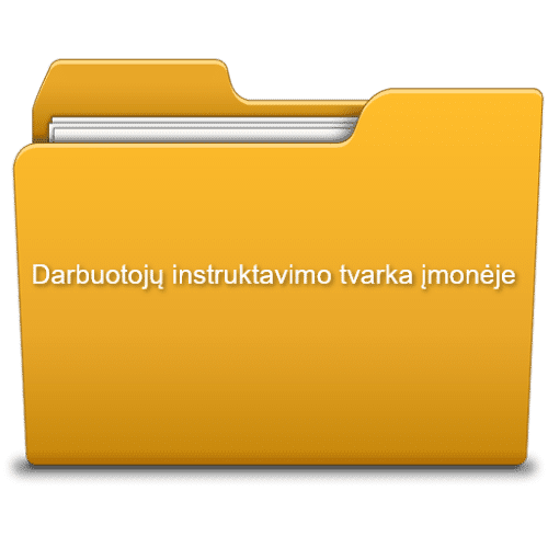 Darbuotojų instruktavimo tvarka įmonėje