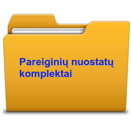 Akcinės bendrovės administracijos vadovo (ės) pareiginių nuostatų komplektas (+ įsakymas ir žurnalas)