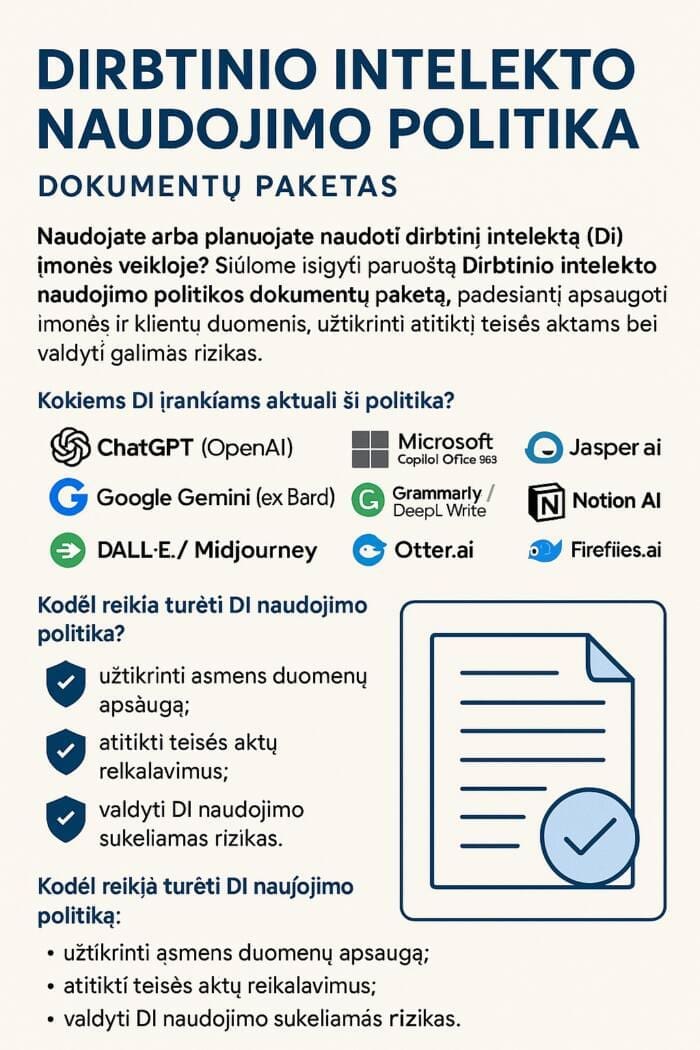 Dirbtinio intelekto naudojimo politika